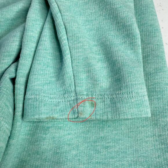 L.L Bean Hoodie Women's MP Mint Rugby Popover Sweatshirt Boating Nautical Beach - Picture 7 of 14